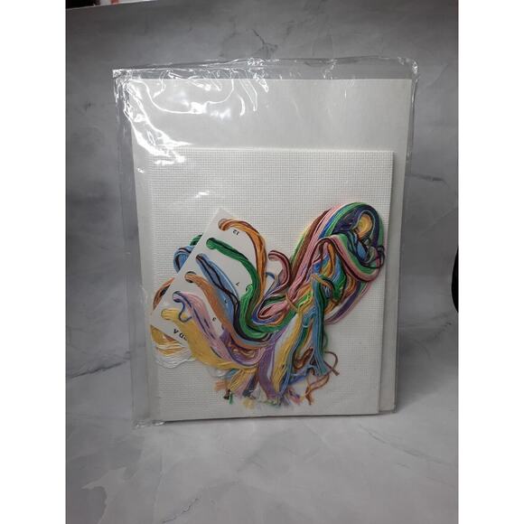 Janlynn Counted Cross Stitch Kit Cute As A Button Birth Announcement 11x14 - Picture 5 of 5